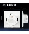 1-gangs touch deurbel schakelaar, wit - Glazen cover, inbouw, IP20 binnen