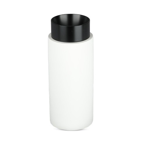 GU10 gips opbouwspot - Ø20cm, wit met Gun Black basis, zonder lichtbron