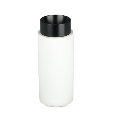 GU10 gips opbouwspot - Ø20cm, wit met Gun Black basis, zonder lichtbron