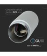 GU10 opbouwspot - Rond, Grijs/Chroom, Ø20cm, IP20 binnen, zonder lichtbron