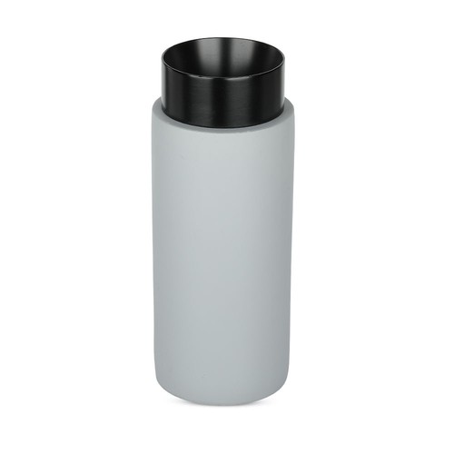GU10 - grijs beton, gips oppervlak, metaal met zwarte gunmetal voet
