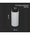 GU10 - grijs beton, gips oppervlak, metaal met zwarte gunmetal voet