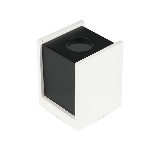GU10 opbouwspot voor gips - Square, Pistol Black, vierkant, zonder lichtbron