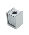 GU10 - grijs beton, metalen gips oppervlak met chromen voet (vierkant)