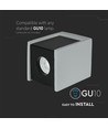 GU10 opbouwspot - Grijs/Gun black, betonlook, IP20 binnen, zonder lichtbron