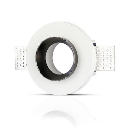 GU10 inbouwspot - Rond, wit/zwart, gips, IP20 binnen, zonder lichtbron