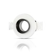 GU10 inbouwspot in gips - Rond, wit/chroom, Ø10cm, IP20, zonder lichtbron