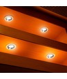 GU10 inbouwspot in gips - Rond, wit/chroom, Ø10cm, IP20, zonder lichtbron