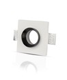 GU10 inbouwspot in wit gips, vierkant - 100x100 mm, IP20 binnen, 5 jaar garantie