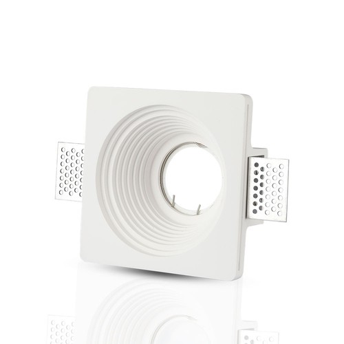 GU10 inbouwspot in gips - Rond, wit, Ø12,5 cm gat, IP20