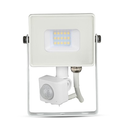 10W Projector - PIR Sensor, Samsung Chip, 4000K, wit behuizing