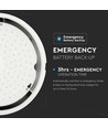 10W LED plafondlamp met noodverlichting - IP65, Samsung LED chip, 3 uur batterijduur, Ø32cm, bulkhead