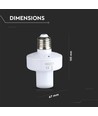 E27 Wi-Fi smart fitting - Max 20W, werkt met Alexa en Google Home, wit