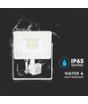 20W LED breedstraler met sensor - Samsung LED chip, wit, IP65, warm wit