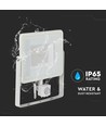 50W LED breedstraler met sensor - IP65, 4000lm, warm wit, PIR bewegingssensor, witte rand