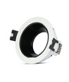 GU10 inbouwspot - Rond, wit/zwart, aluminium, Ø7,9 cm, gat: Ø7,2 cm, zonder lichtbron