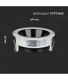 GU10 inbouwspot - Rond, wit/zwart, aluminium, Ø7,9 cm, gat: Ø7,2 cm, zonder lichtbron