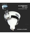 GU10 inbouwspot - Rond, wit/zwart, aluminium, Ø7,9 cm, gat: Ø7,2 cm, zonder lichtbron