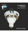 GU10 inbouwspot - Rond, wit/goud, aluminium, IP20, Gat: Ø7,2 cm, Afmeting: Ø7,9 cm, zonder lichtbron