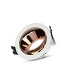 GU10 inbouwspot - Rond, wit/rose goud, aluminium, gat: Ø7,2 cm, IP20 binnenshuis