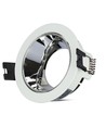 GU10 inbouwspot - Rond, wit/chroom, aluminium, gat: Ø7,2 cm, IP20 binnen
