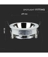 GU10 inbouwspot - Rond, wit/chroom, aluminium, gat: Ø7,2 cm, IP20 binnen