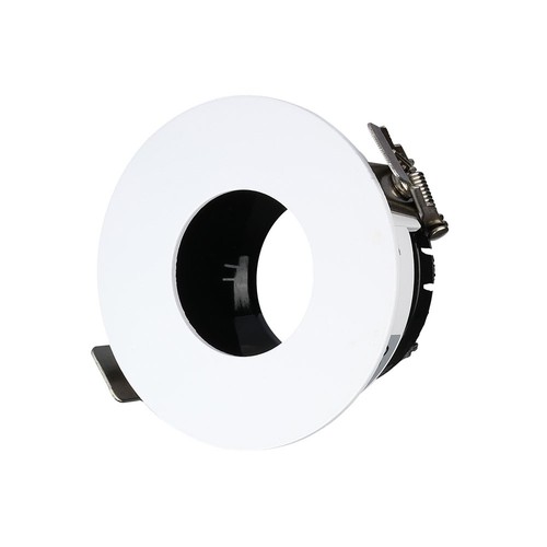 GU10 inbouwspot - Rond, wit/zwart, aluminium, gat: Ø7,5 cm, afm: Ø8 cm