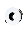 GU10 inbouwspot - Rond, wit/zwart, aluminium, gat: Ø7,5 cm, afm: Ø8 cm