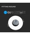 GU10 inbouwspot - Rond, wit/zwart, aluminium, gat: Ø7,5 cm, afm: Ø8 cm