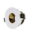 GU10 inbouwspot - Rond, wit/goud, aluminium, gat: Ø7,5 cm, afm: Ø8,3 cm