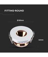 GU10 inbouwspot - Rond, wit en rose gold, aluminium, IP20 binnen