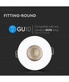 GU10 inbouwspot - Rond, wit en rose gold, aluminium, IP20 binnen