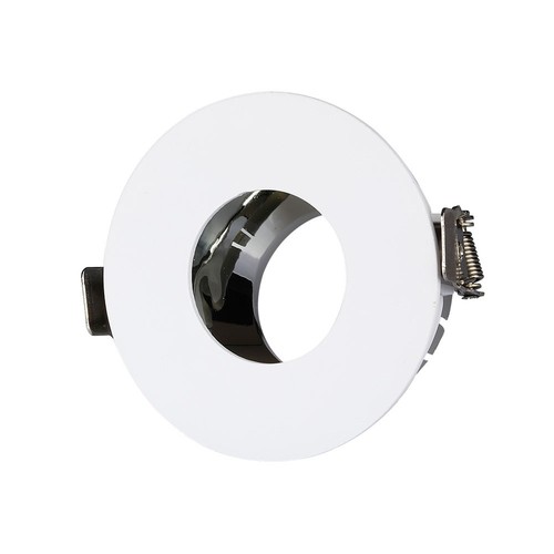 GU10 inbouwspot - Wit/chroom, aluminium, Gat: Ø7,5 cm, Afm: Ø8 cm
