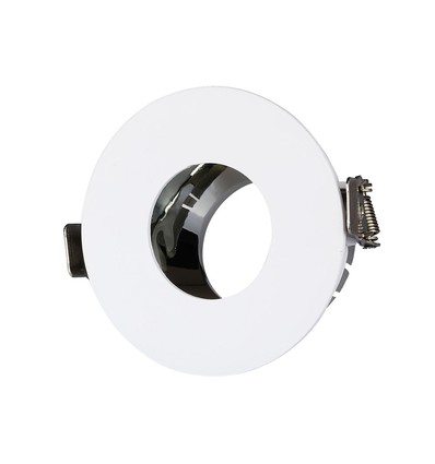 GU10 inbouwspot - Wit/chroom, aluminium, Gat: Ø7,5 cm, Afm: Ø8 cm