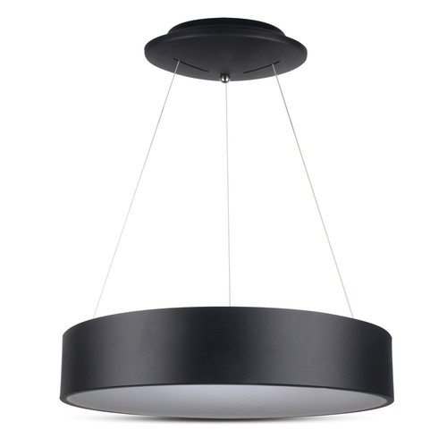 20W LED hanglamp, Ø45cm, zwart - Dimbaar, 3000K, 120cm draad, warm wit