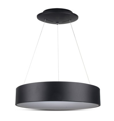 20W LED hanglamp, Ø45cm, zwart - Dimbaar, 3000K, 120cm draad, warm wit
