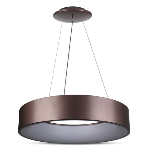 20W LED hanglamp, Ø45cm - Koffiebruin, 3000K, dimbaar, 1,2m draadophanging