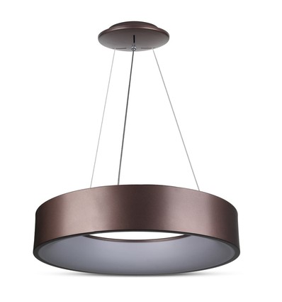 20W LED hanglamp, Ø45cm - Koffiebruin, 3000K, dimbaar, 1,2m draadophanging