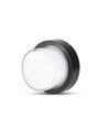 12W ronde LED wandlamp - IP65, zwart, 3000K, incl. lichtbron