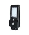 15W LED solar straatverlichting - 1600lm, IP65, zwart, bewegingssensor, 7.4V lithium batterij