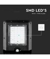 15W LED solar straatverlichting - 1600lm, IP65, zwart, bewegingssensor, 7.4V lithium batterij
