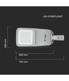 120W LED straatverlichting - 130lm/W, IP65, Samsung LED chip, Inventronics driver, grijs