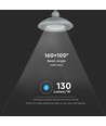 100W LED wegarmatuur voor draadophanging - 130lm/W, Samsung LED chip, IP65, 4000K, grijs, IK08