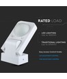 V-Tac IP65 infrarood bewegingssensor, wit - 360 graden, 20m bereik, max 1000W LED, buiten/binnen