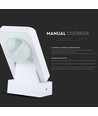 V-Tac IP65 infrarood bewegingssensor, wit - 360 graden, 20m bereik, max 1000W LED, buiten/binnen