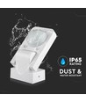 V-Tac IP65 infrarood bewegingssensor, wit - 360 graden, 20m bereik, max 1000W LED, buiten/binnen