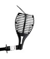 Zonnecel luxe tuinlamp 4-in-1 - Zwart, vlam effect, 65 cm hoog