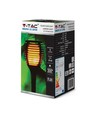 Zonnecel luxe tuinlamp 4-in-1 - Zwart, vlam effect, 65 cm hoog