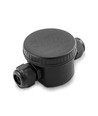 Waterdichte 2-weg kabeldoos - IP66, zwart, 24A, UV-bestendig, 450V, voor breedstralers
