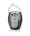 Zonnecel luxe tuinlamp 4-in-1 - Zwart, vlam effect, 65 cm hoog